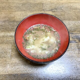 味噌汁レシピ　油揚げとえのきの味噌汁